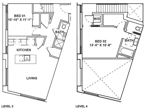 A floor plan shows two bedrooms, a bathroom, a kitchen, and a living room on the first floor.